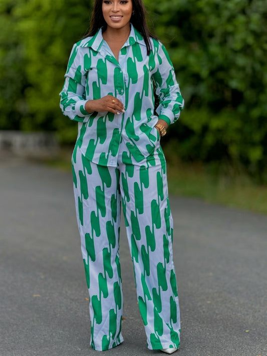 Effortless Chic Striped Two-Piece Set