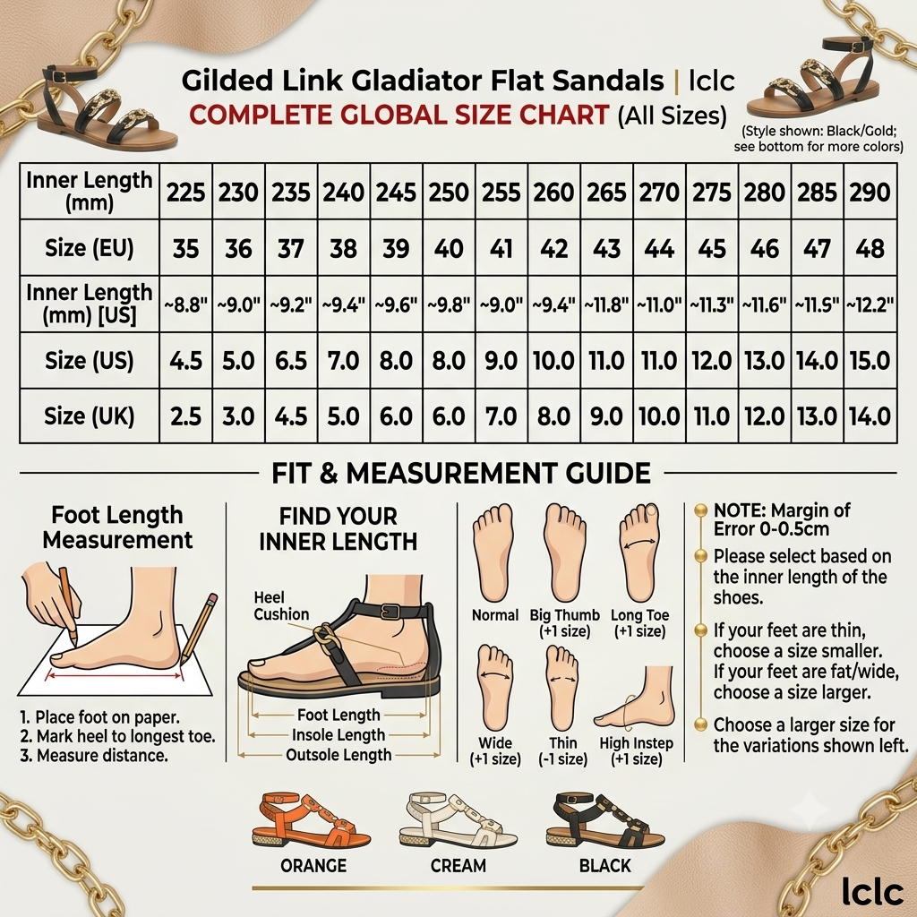 Gilded Link Gladiator Flat Sandal
