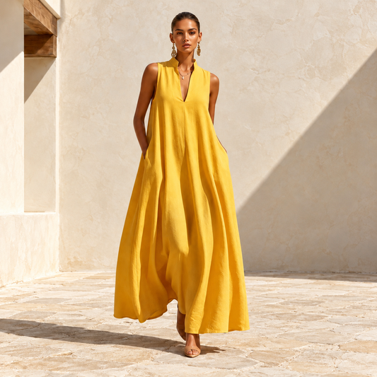 Minimalist Sleeveless Maxi Dress