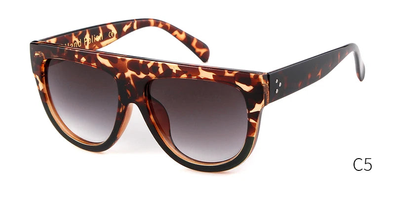 Tortoiseshell sunglasses with a white background