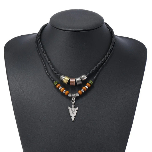Men's Vintage Layered Arrow Necklace