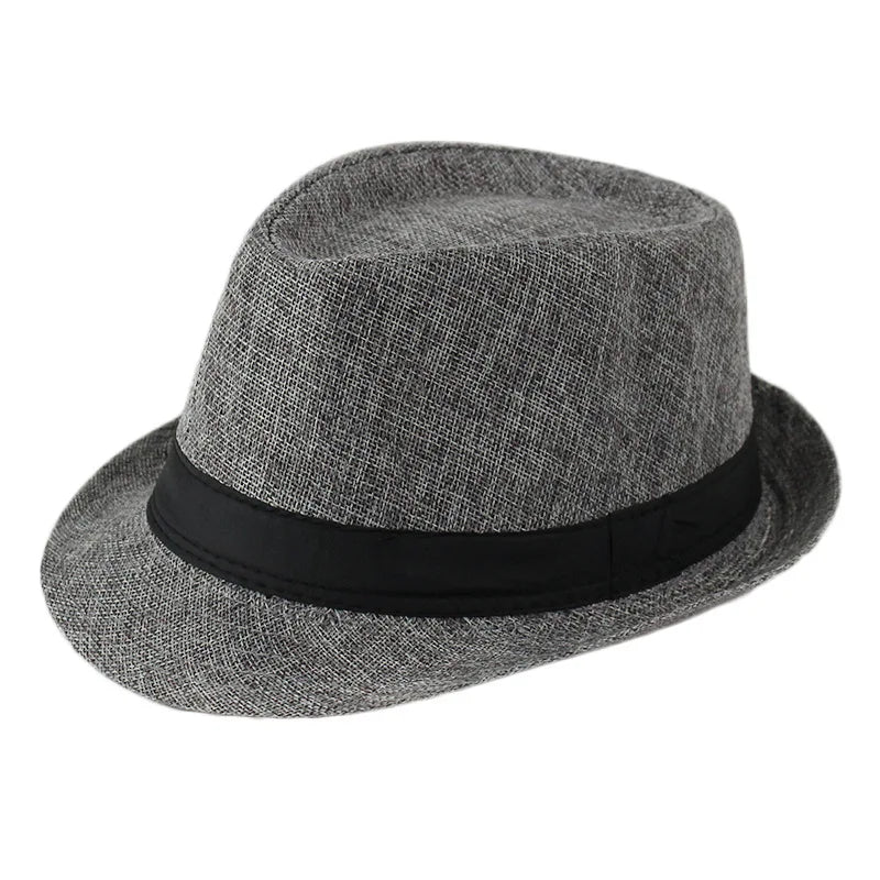 Classic Linen Fedora Hat