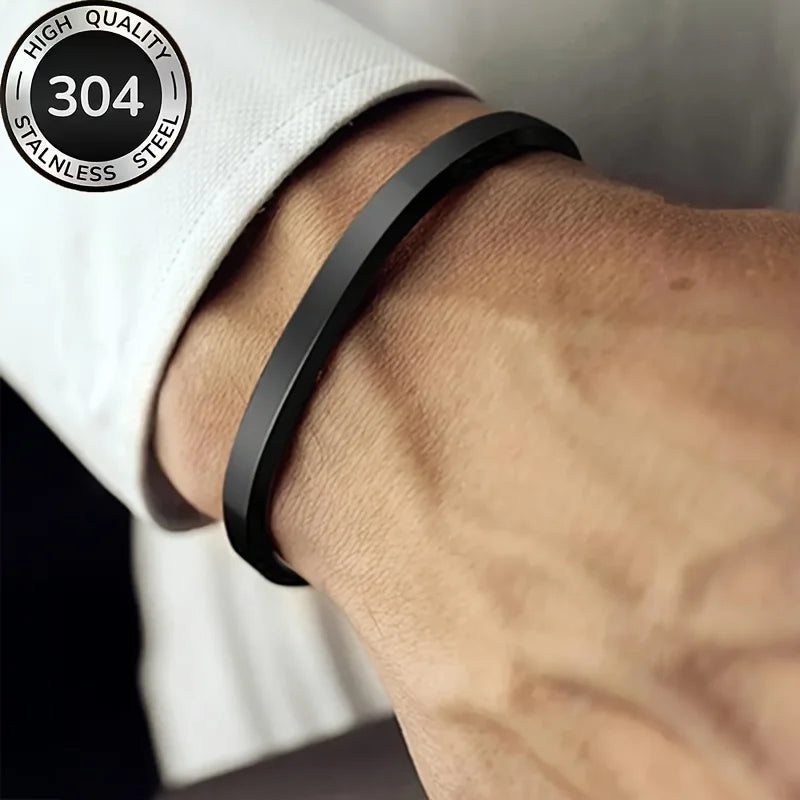 Men's Minimalist Stainless Steel Cuff