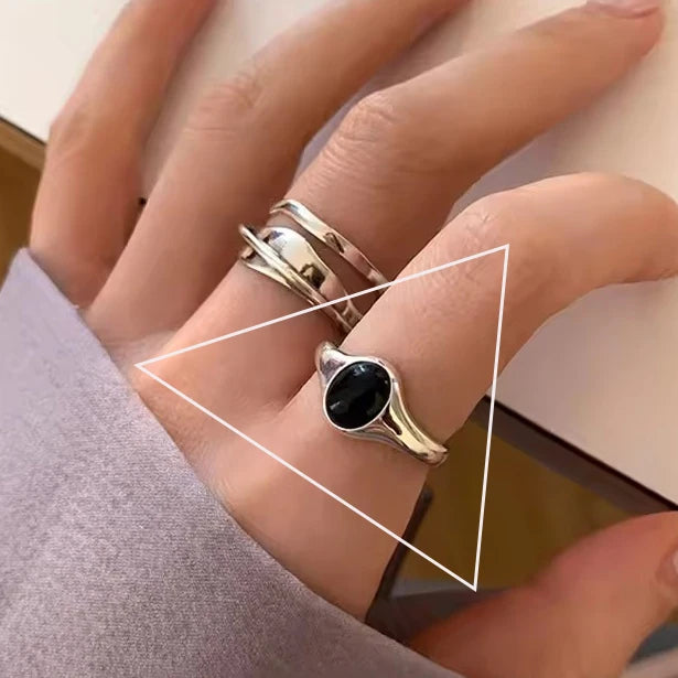 Bohemian Silver Adjustable Rings