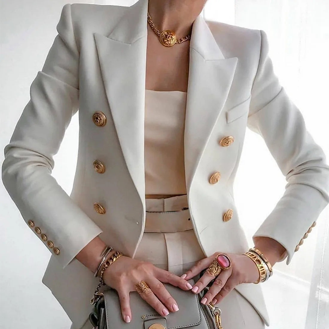 Elegant Single-Button Women's Blazer