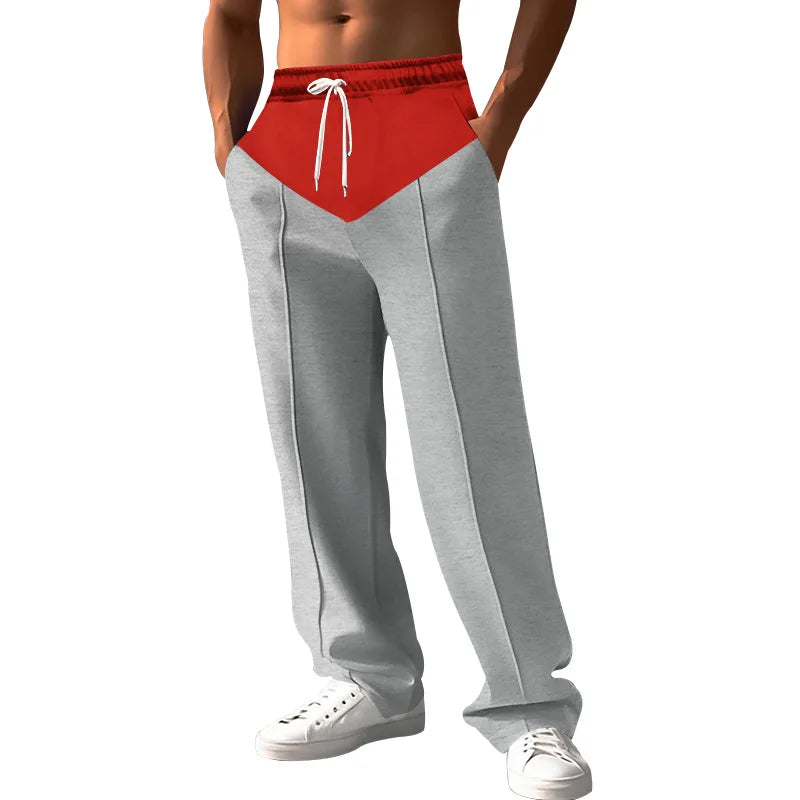 Men's Color Block Casual Pants