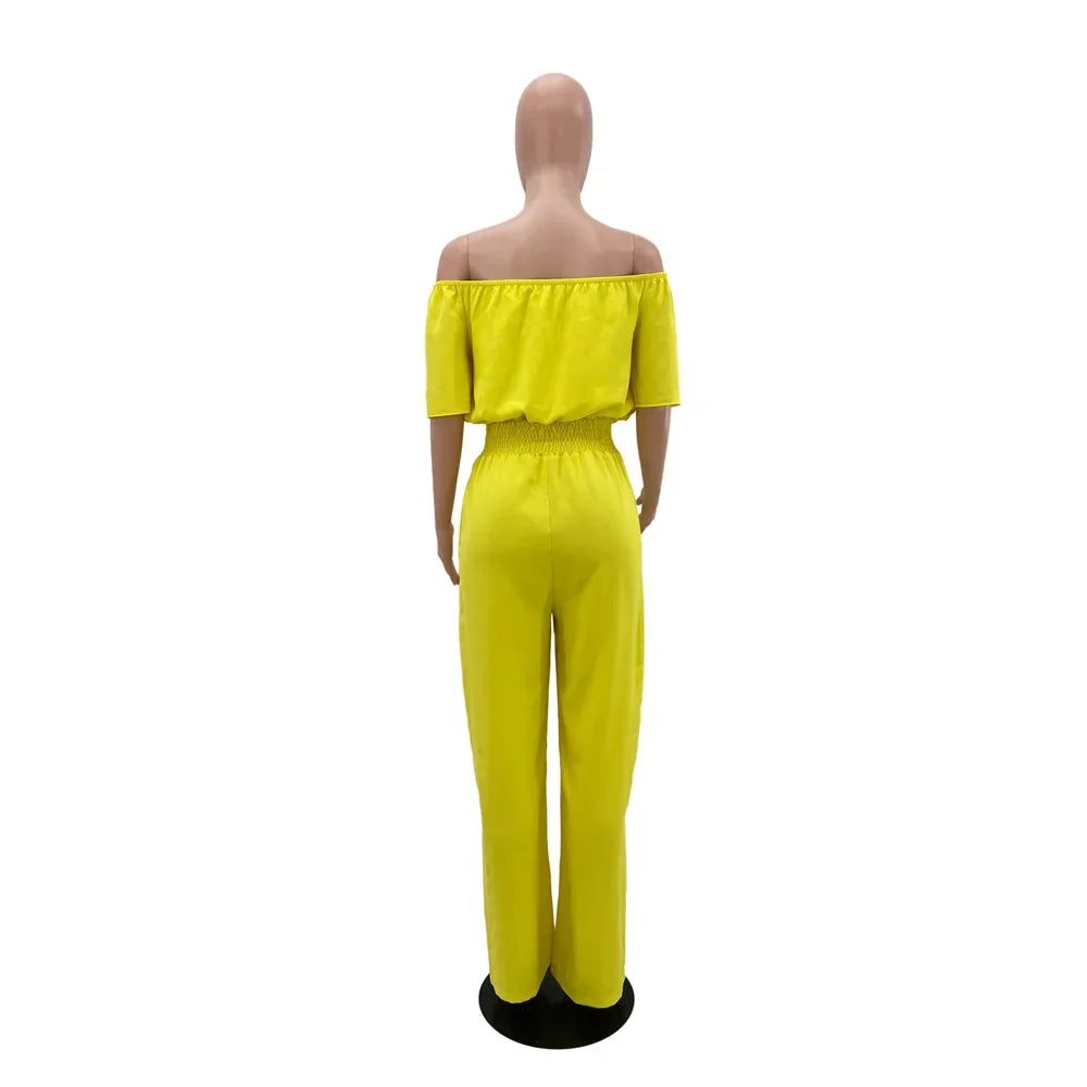 Classy Off-Shoulder High Waist Jumpsuit
