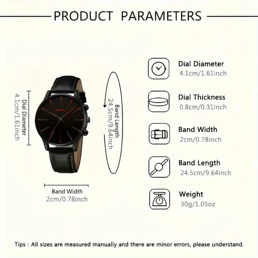 4-Piece Men's Luxury Watch Set
