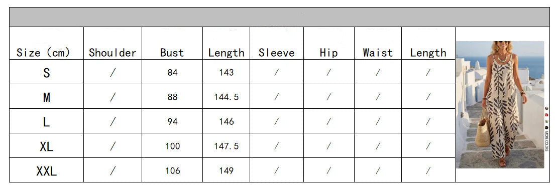 Measurement chart for clothing with various sizes and dimensions.