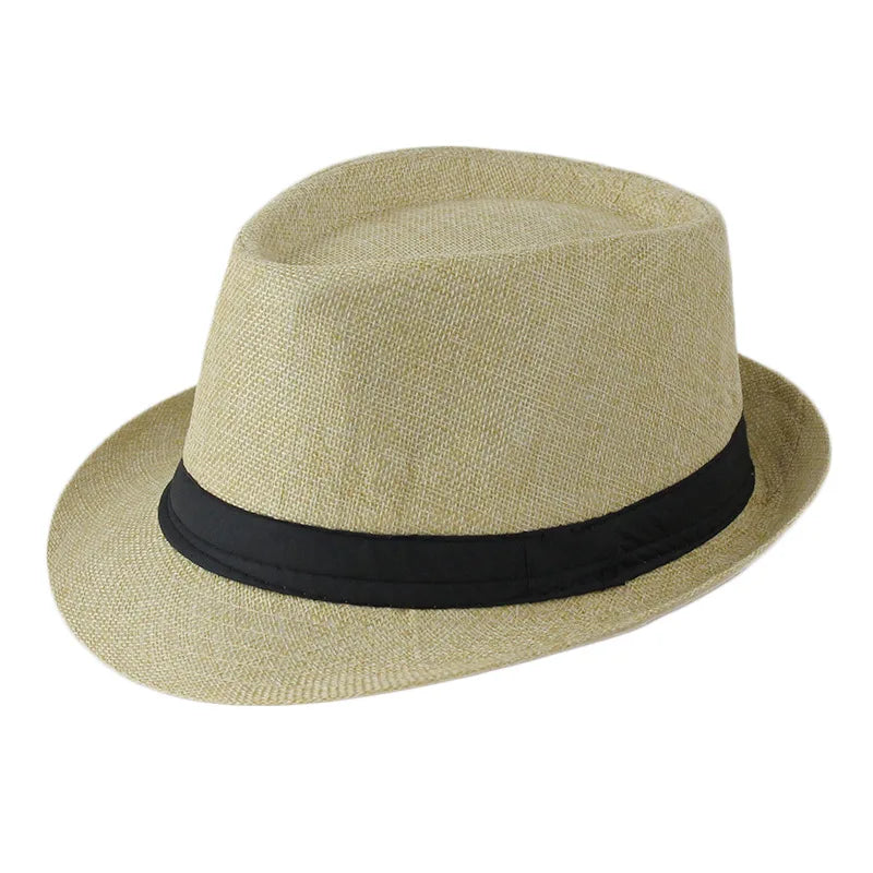 Classic Linen Fedora Hat