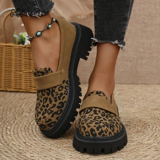 Urban Leopard Platform Loafers