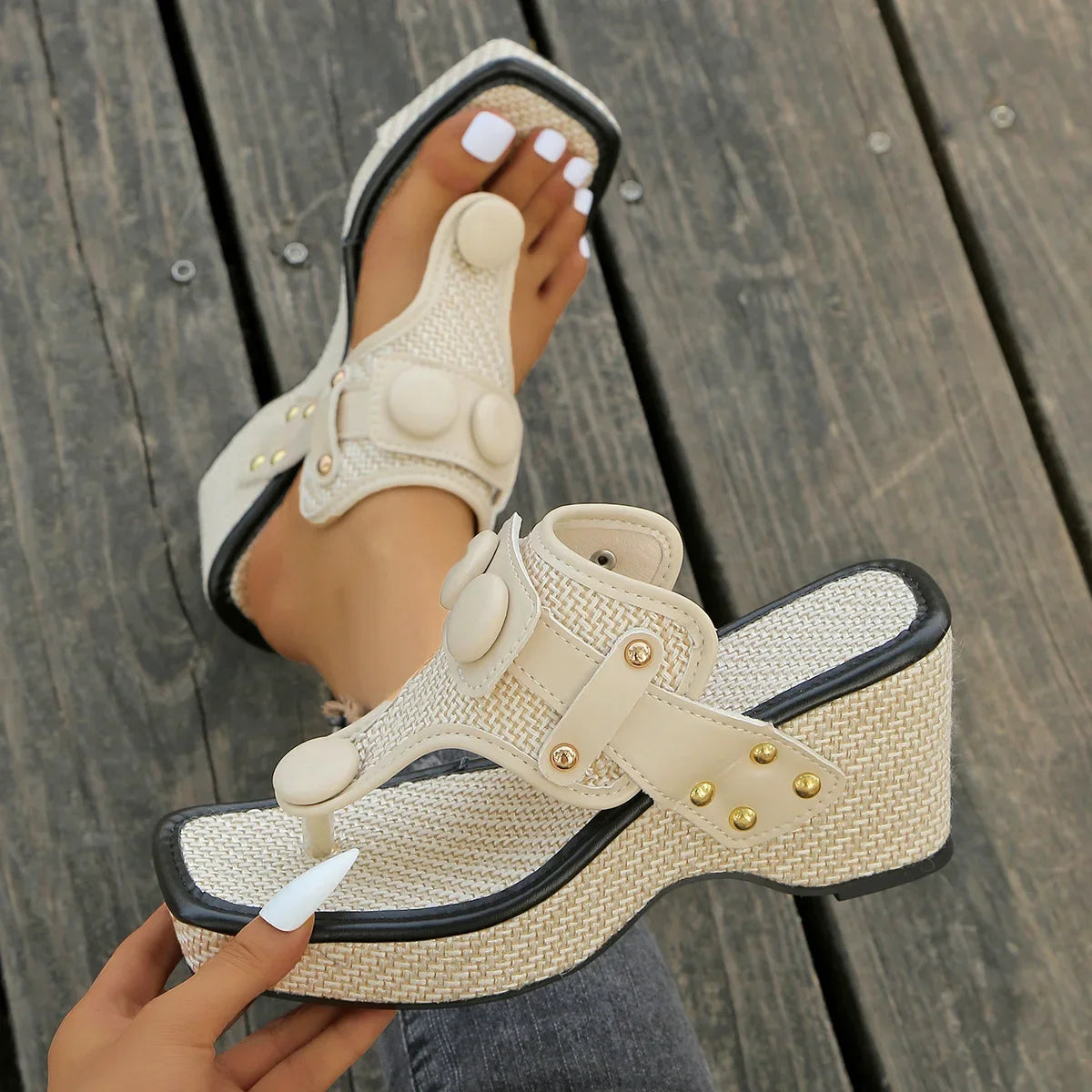 Square Platform Sandals