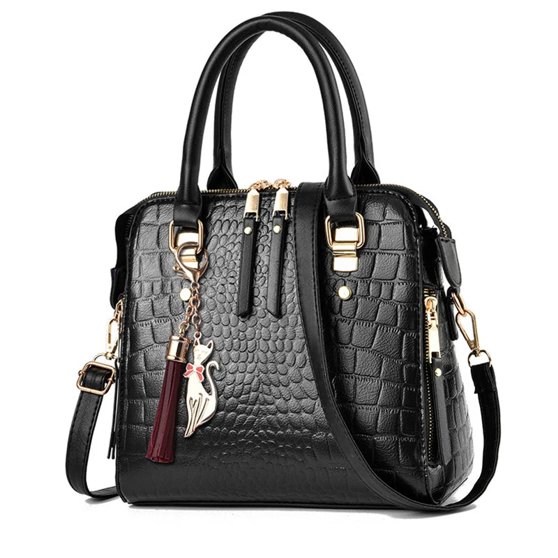 Luxury Crocodile Pattern Handbag