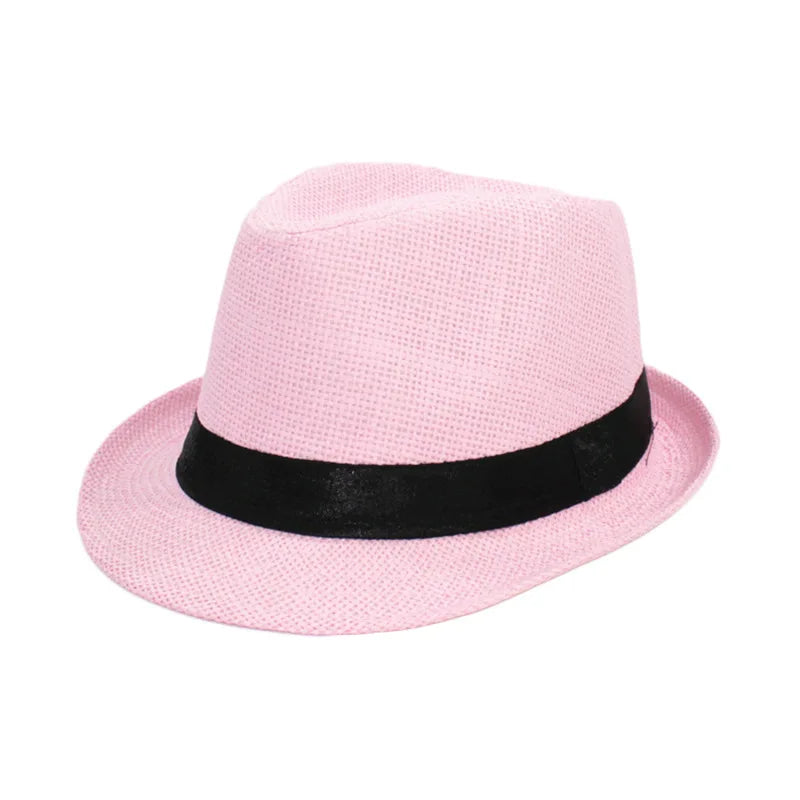 Classic Linen Fedora Hat