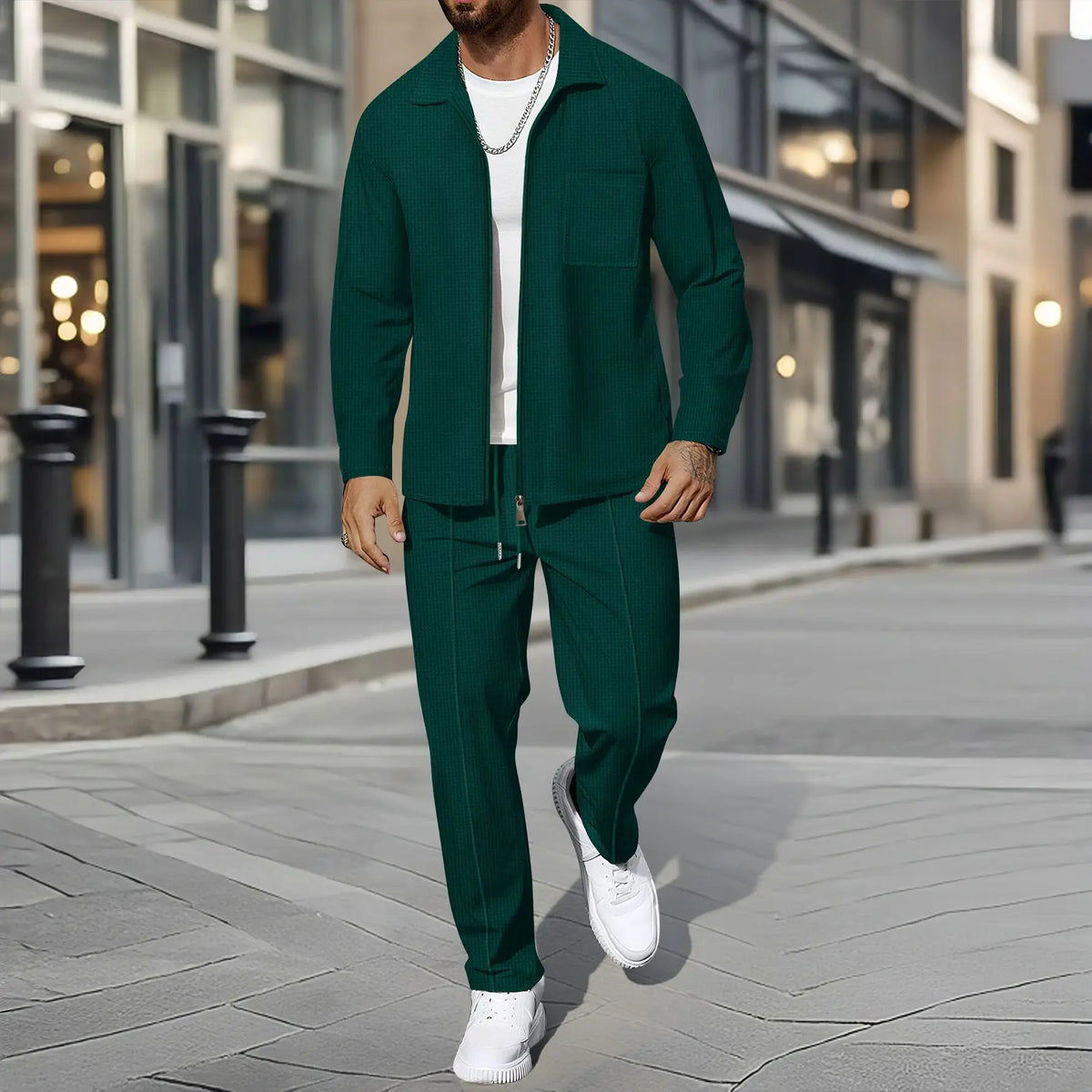 Men’s Urban Waffle Two-Piece Co-ord Set