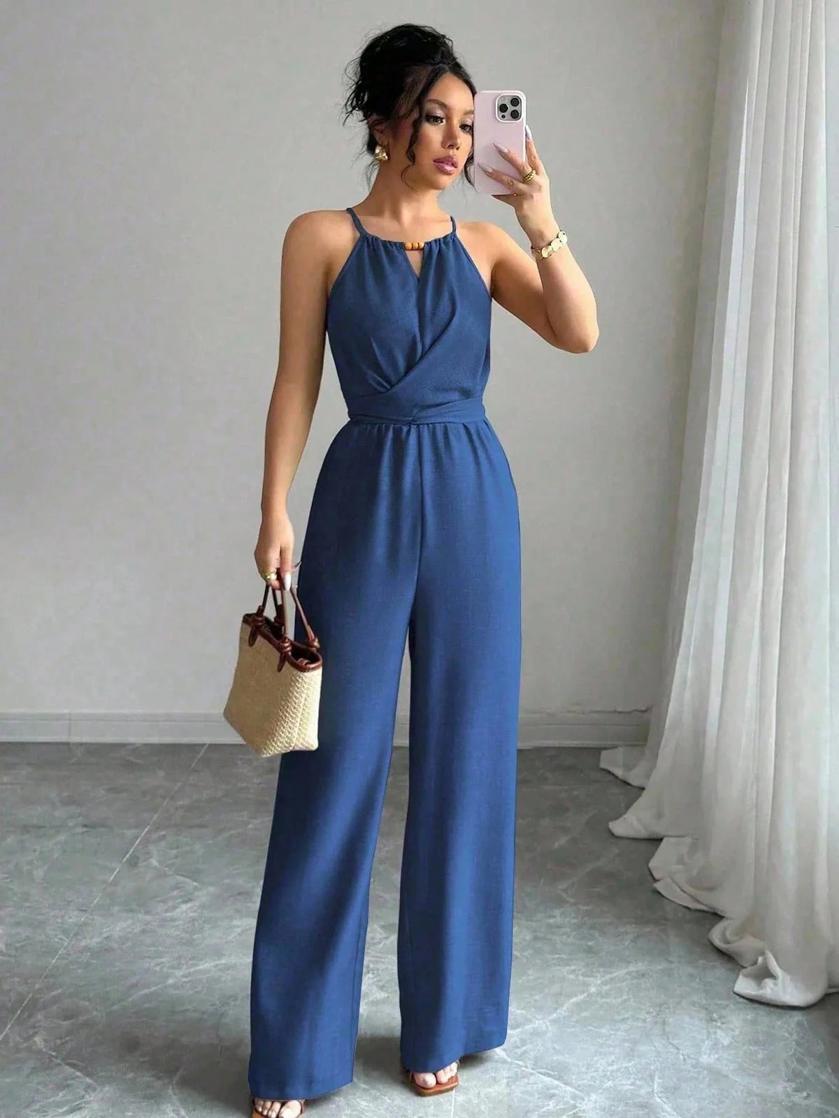 Elegant Wide-Leg Summer Jumpsuit
