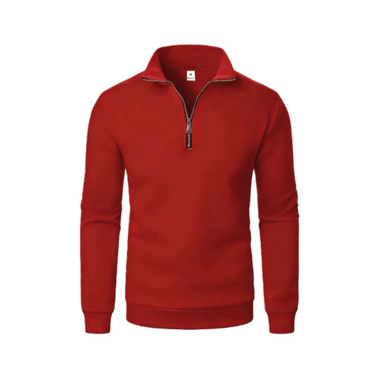 Modern Half-Zip Stand-Collar Pullover
