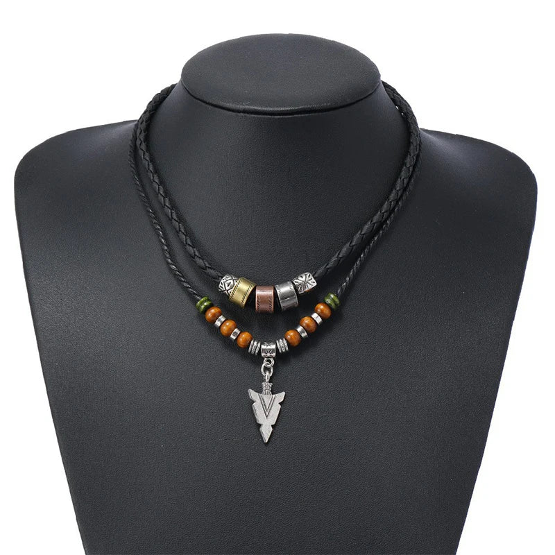 Men's Vintage Layered Arrow Necklace