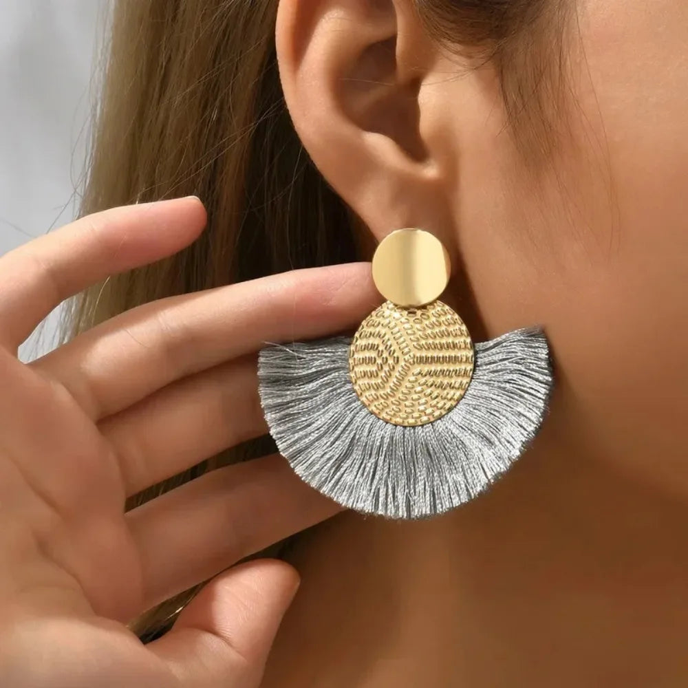Bohemian Tassel Statement Earrings