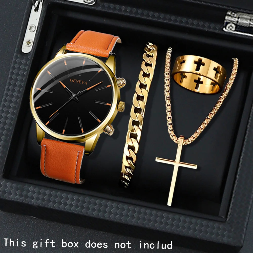 4-Piece Men's Luxury Watch Set