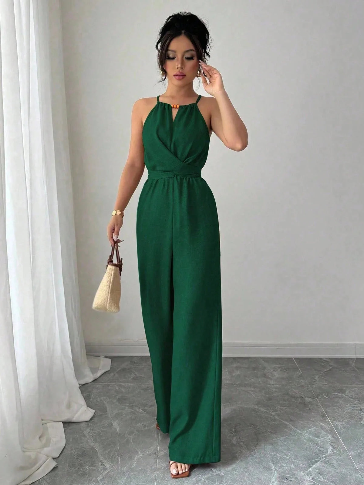 Elegant Wide-Leg Summer Jumpsuit