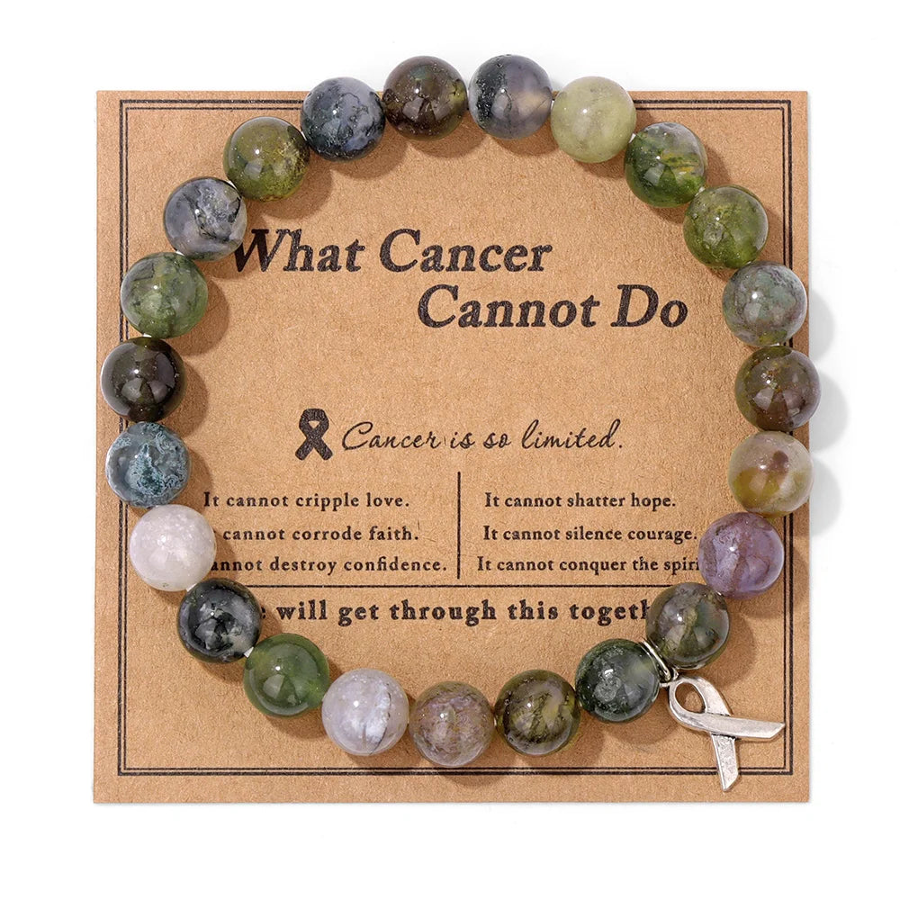 Cancer Warrior Beaded Gemstone Bracelet