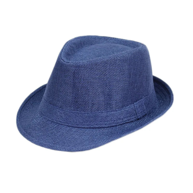 Classic Linen Fedora Hat