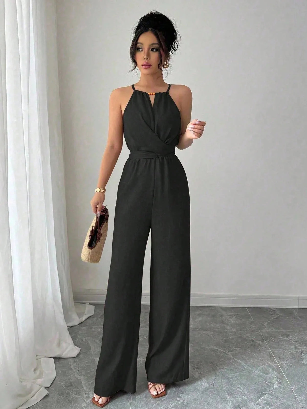Elegant Wide-Leg Summer Jumpsuit