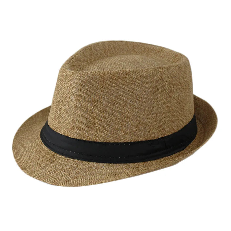 Classic Linen Fedora Hat