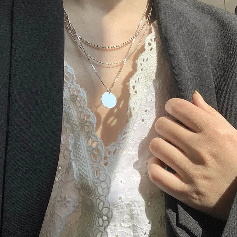 Zircon Charm Pendant Necklace