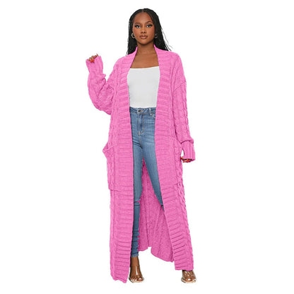 Elegant Knitted Long Sweater Cardigan - ProLyf Styles