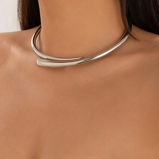 Steampunk Irregular Clavicle Torques Necklace