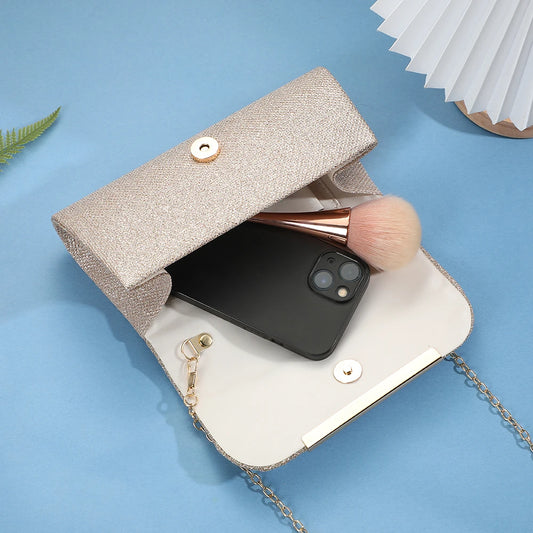 Luxury Shimmer Envelope Clutch