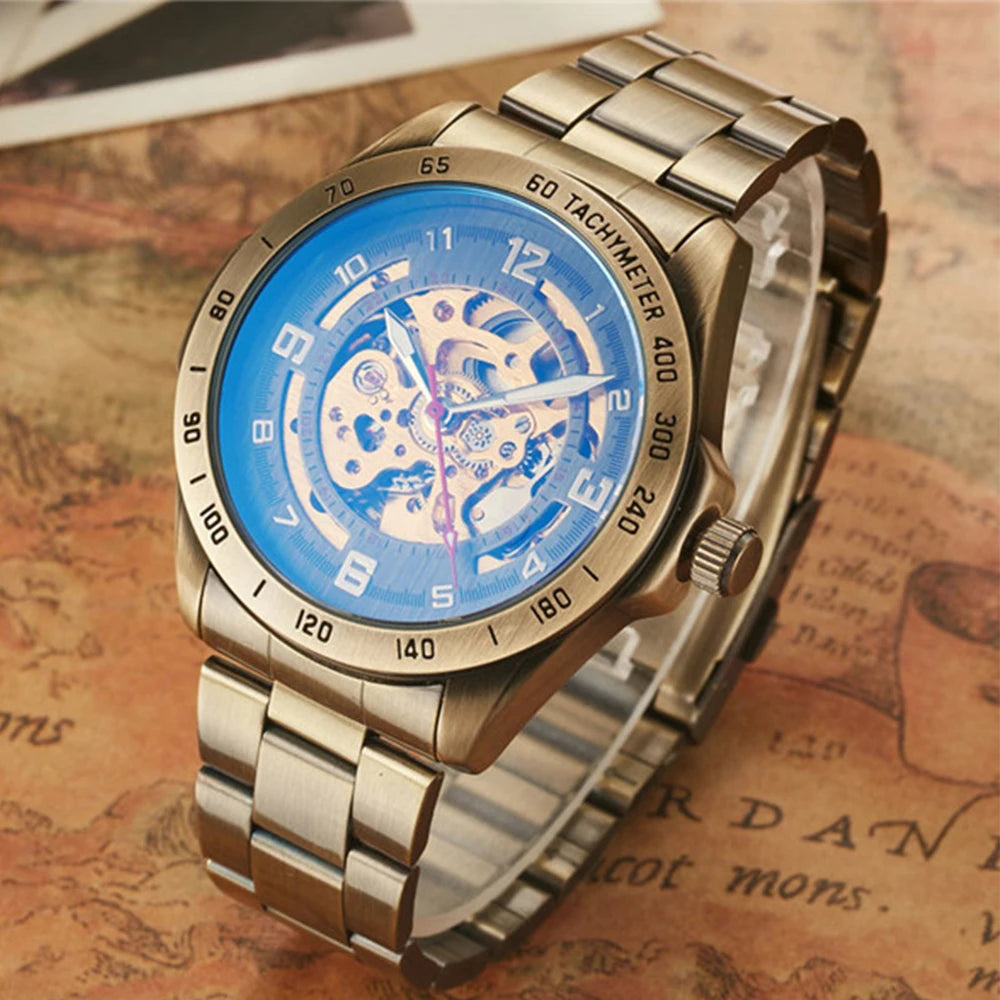 Stainless Steel Mechanical Wristwatch