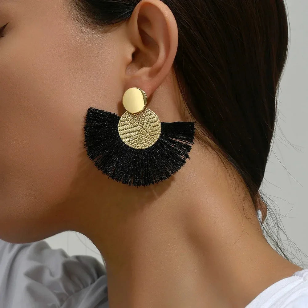 Bohemian Tassel Statement Earrings
