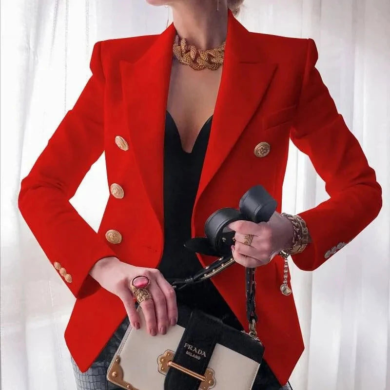 Elegant Single-Button Women's Blazer