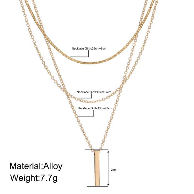 Zircon Charm Pendant Necklace