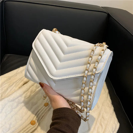 The Chevron Chain Crossbody Bag
