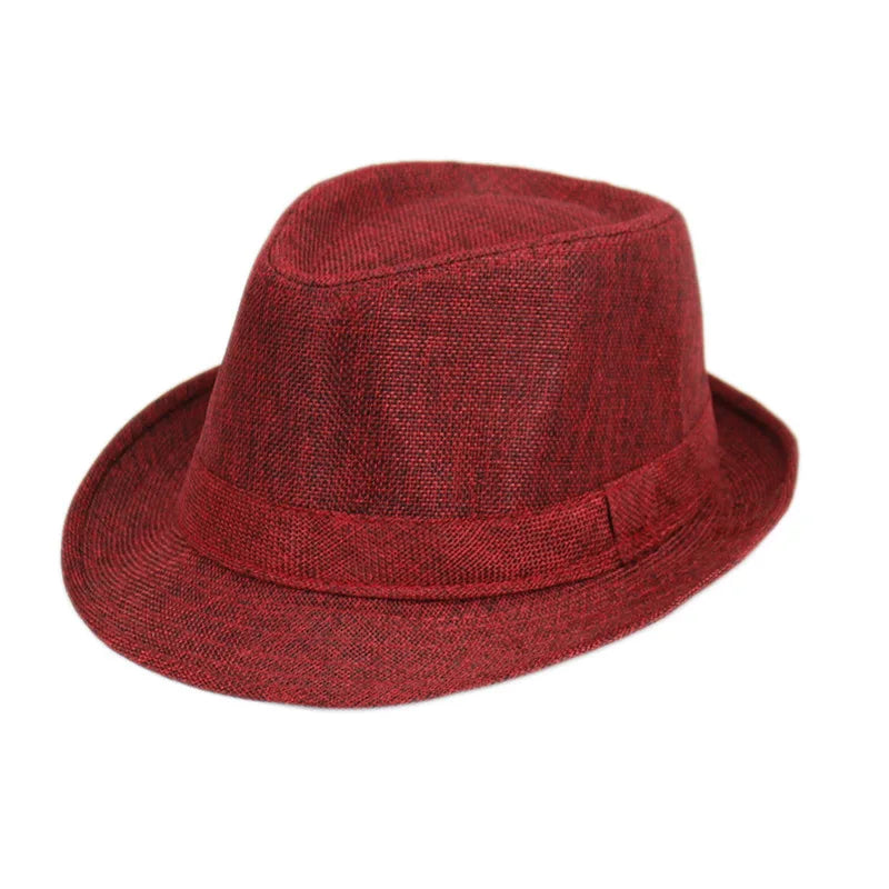 Classic Linen Fedora Hat