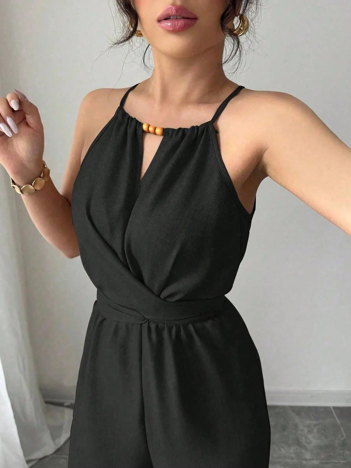 Elegant Wide-Leg Summer Jumpsuit