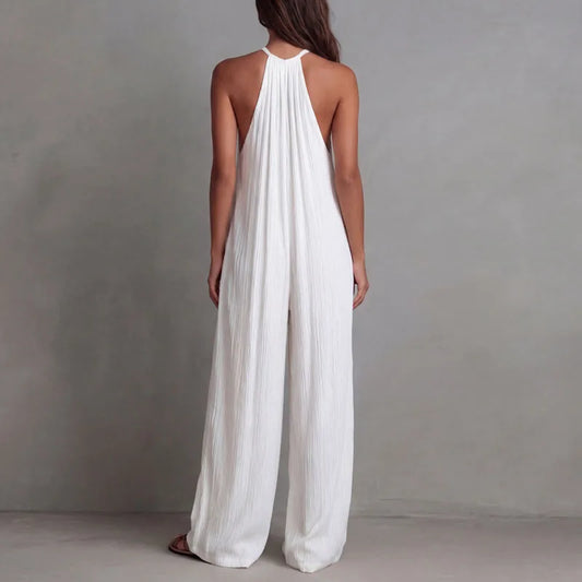 Halter Neck Wide Leg Jumpsuit