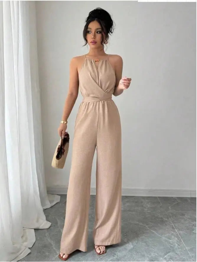 Elegant Wide-Leg Summer Jumpsuit