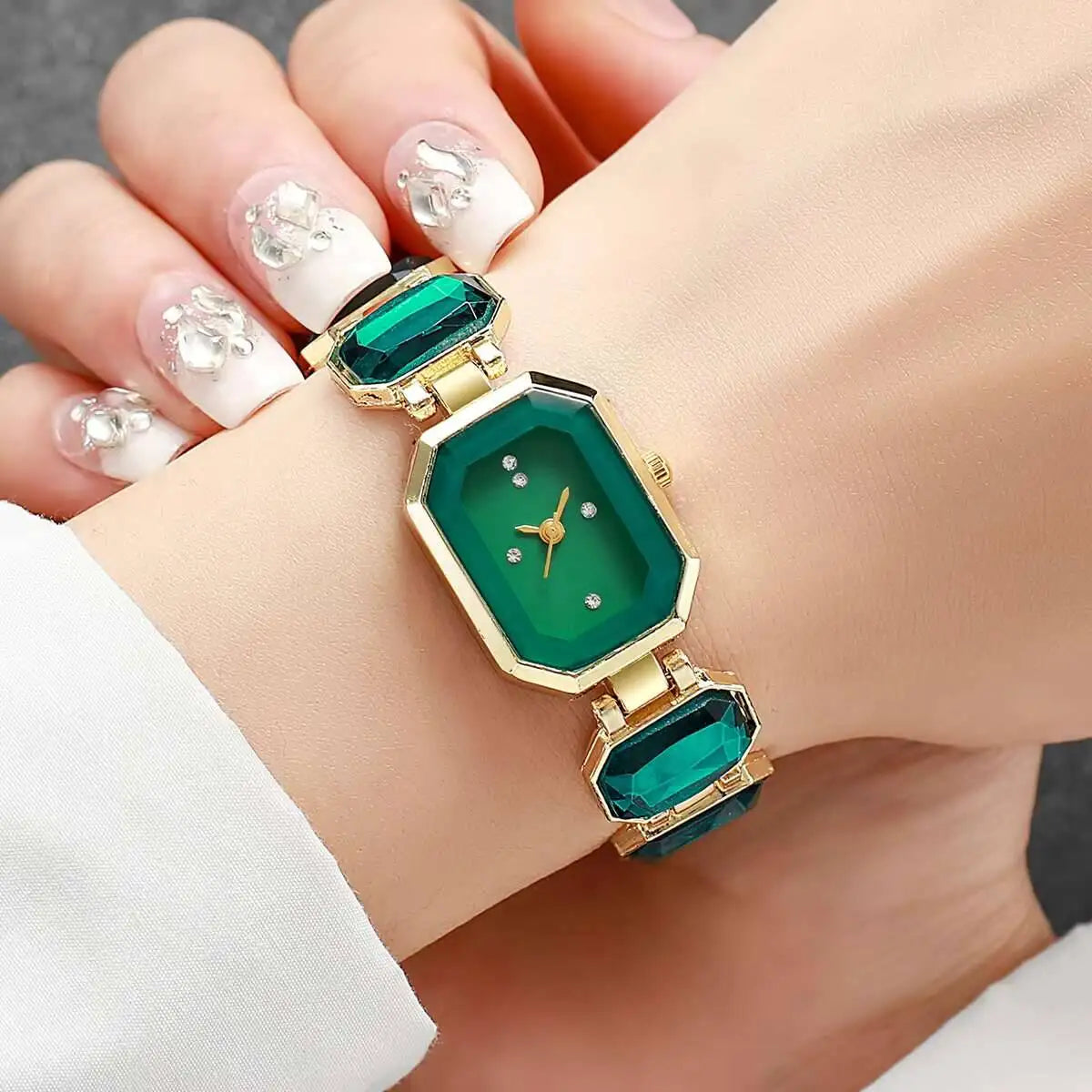 Elegant Women Rectangle Dial Watch