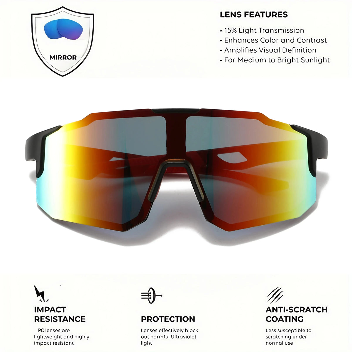 Apex Shield Polarized Sports Sunglasses