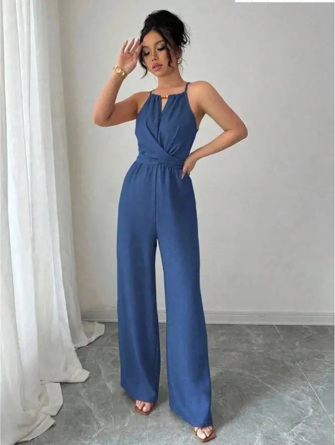 Elegant Wide-Leg Summer Jumpsuit