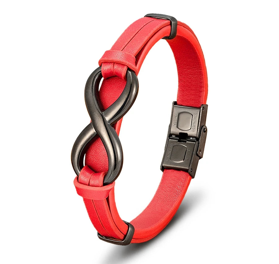 Infinity Bond Leather Wrap Bracelet