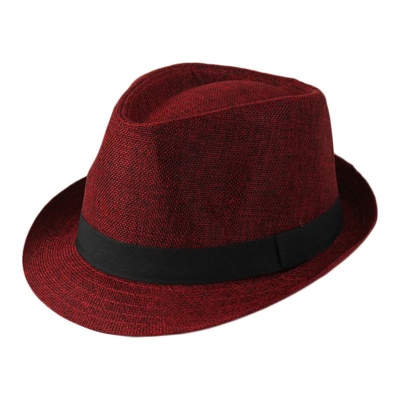 Classic Linen Fedora Hat