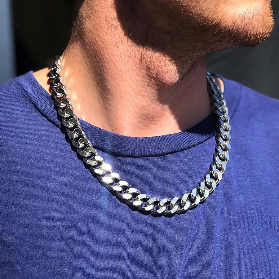 Men’s Heavy Stainless Steel Cuban Link Chain