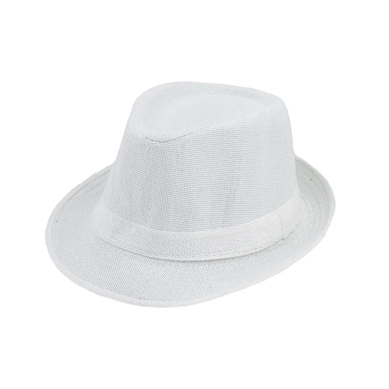 Classic Linen Fedora Hat