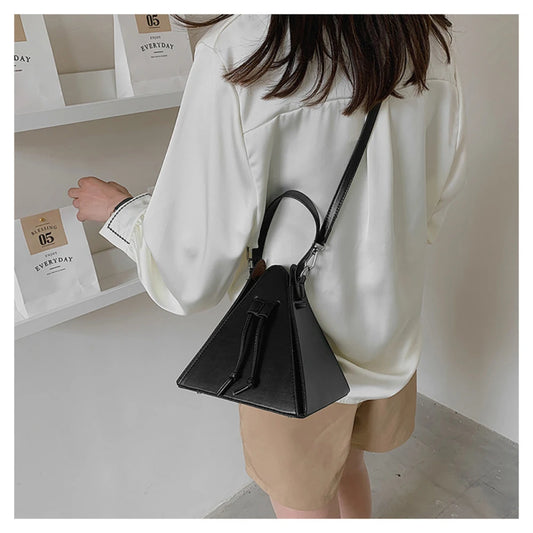 Geo Triangle Drawstring Bucket Bag
